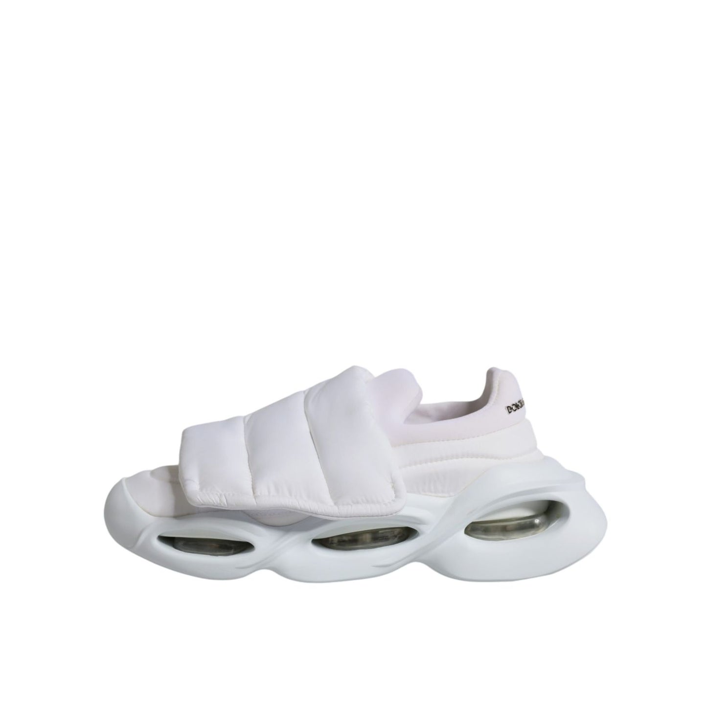 Dolce & Gabbana White Padded Fabric Low Top Sneakers Shoes