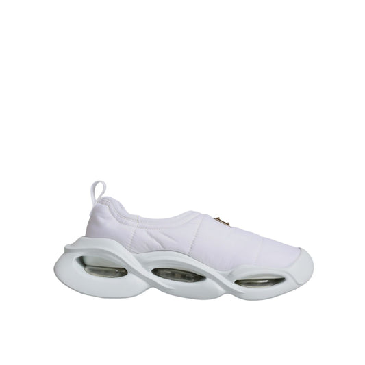 Dolce & Gabbana White Padded Fabric Low Top Sneakers Shoes Dolce & Gabbana