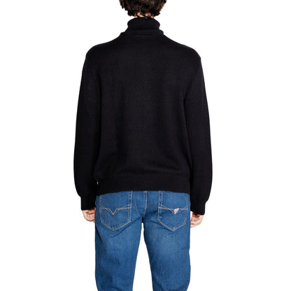 Armani Exchange Black Cotton Turtleneck 1728,71956299936,Armani Exchange,Black,Clothing,IT44 | S,Men,New with tags,Sweaters - Clothing,Turtlenecks - Sweaters - Clothing