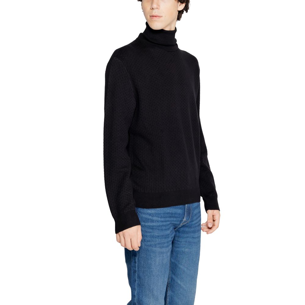 Armani Exchange Black Cotton Turtleneck 1728,71956299936,Armani Exchange,Black,Clothing,IT44 | S,Men,New with tags,Sweaters - Clothing,Turtlenecks - Sweaters - Clothing