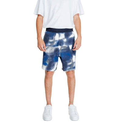 Armani Exchange Blue Cotton Bermuda Shorts Armani Exchange