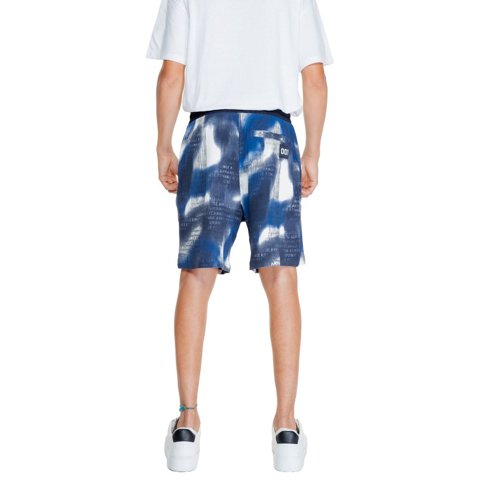 Armani Exchange Blue Cotton Bermuda Shorts Armani Exchange