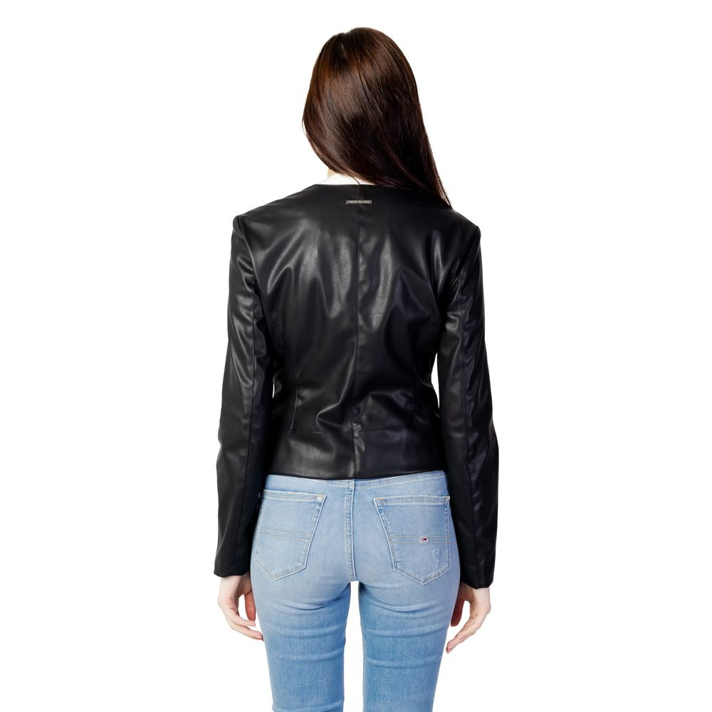 Armani Exchange Black Leather Jacket 1728,71956299936,Armani Exchange,Black,Clothing,IT38|XS,IT40|S,IT42|M,Jackets & Coats - Clothing,Leather Jackets - Jackets & Coats - Clothing,New with tags,Women,XL