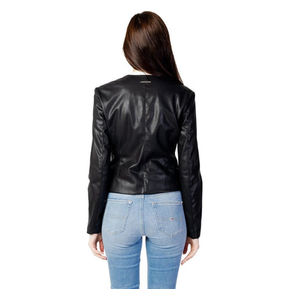 Armani Exchange Black Leather Jacket 1728,71956299936,Armani Exchange,Black,Clothing,IT38|XS,IT40|S,IT42|M,Jackets & Coats - Clothing,Leather Jackets - Jackets & Coats - Clothing,New with tags,Women,XL