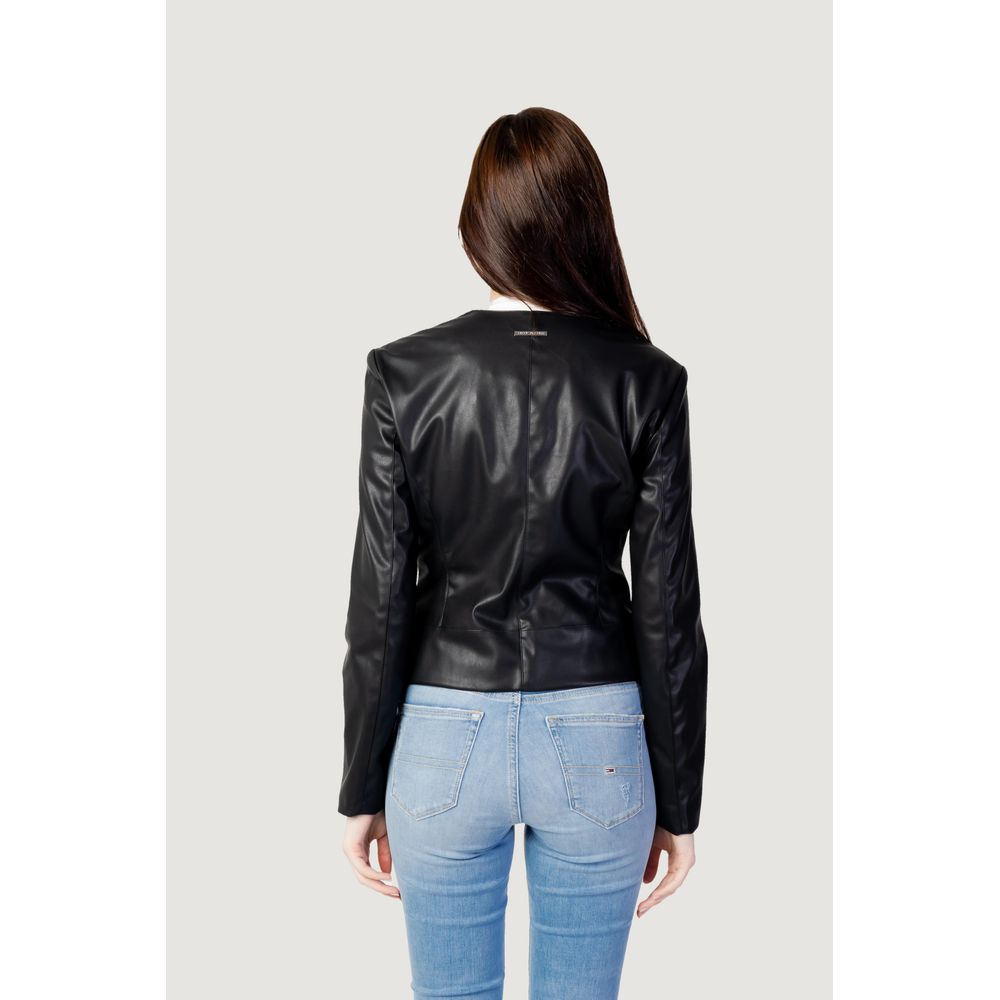 Armani Exchange Black Leather Jacket 1728,71956299936,Armani Exchange,Black,Clothing,IT38|XS,IT40|S,IT42|M,Jackets & Coats - Clothing,Leather Jackets - Jackets & Coats - Clothing,New with tags,Women,XL