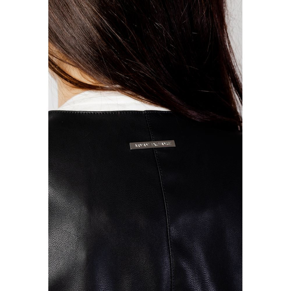 Armani Exchange Black Leather Jacket 1728,71956299936,Armani Exchange,Black,Clothing,IT38|XS,IT40|S,IT42|M,Jackets & Coats - Clothing,Leather Jackets - Jackets & Coats - Clothing,New with tags,Women,XL