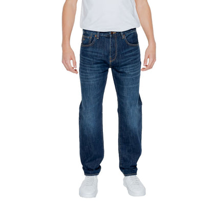 Armani Exchange Blue Cotton Skinny Jeans Armani Exchange