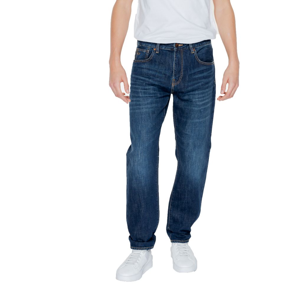 Armani Exchange Blue Cotton Skinny Jeans Armani Exchange