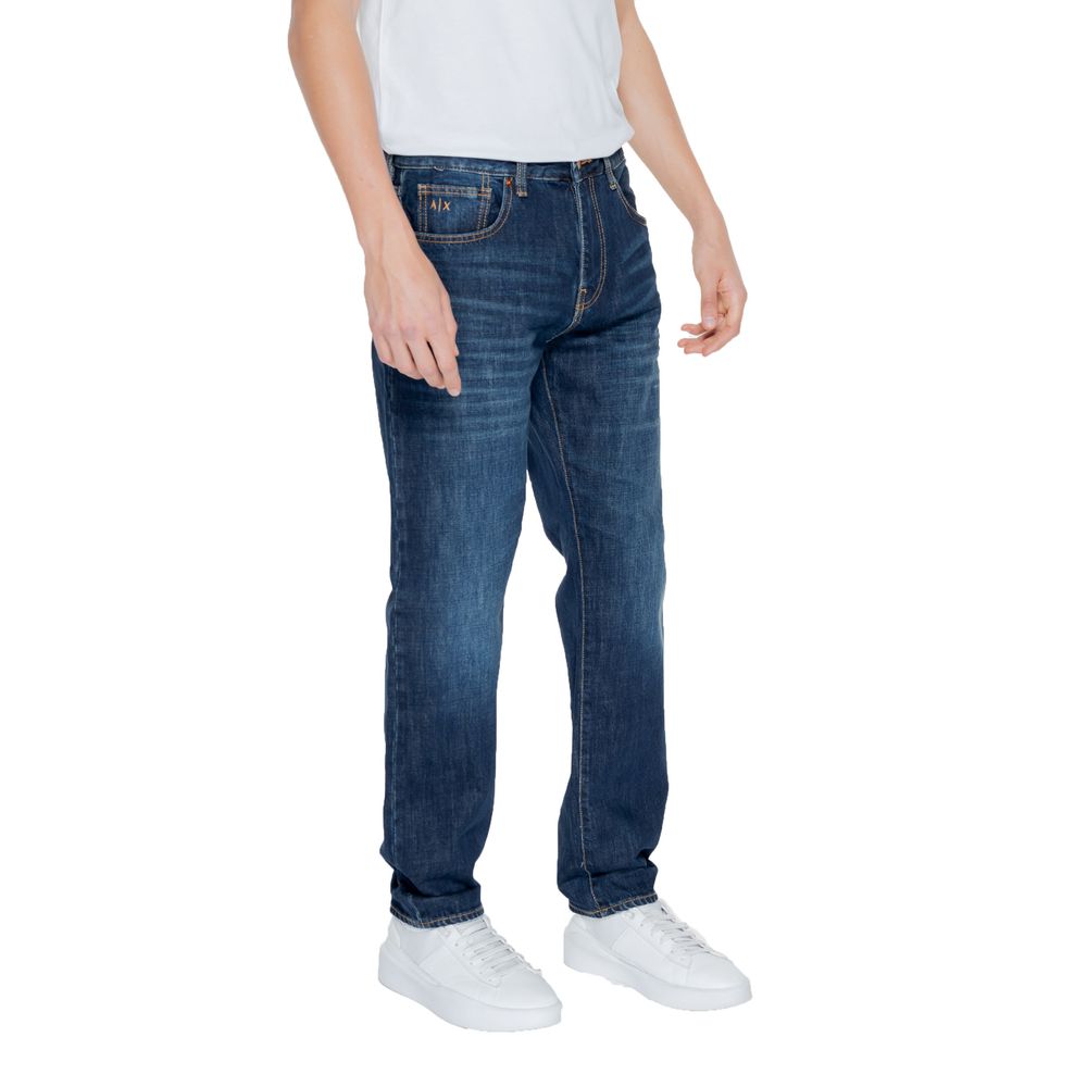 Armani Exchange Blue Cotton Skinny Jeans Armani Exchange