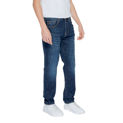 Armani Exchange Blue Cotton Skinny Jeans Armani Exchange