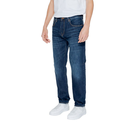 Armani Exchange Blue Cotton Skinny Jeans Armani Exchange