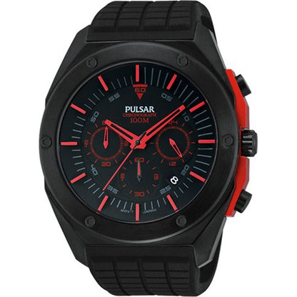 Pulsar Black Rubber Sport Watch