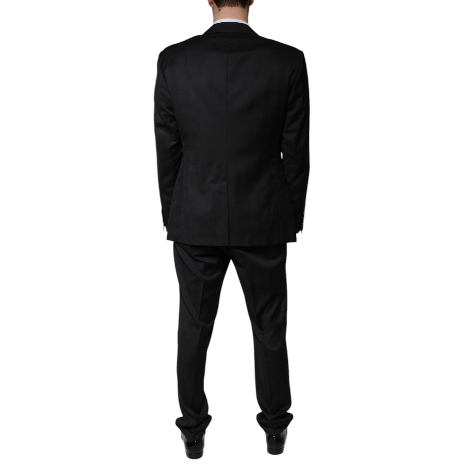 Dolce & Gabbana Black Wool Single Breasted Formal Suit