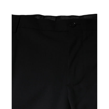 Dolce & Gabbana Black Wool Men Formal Dress Pants