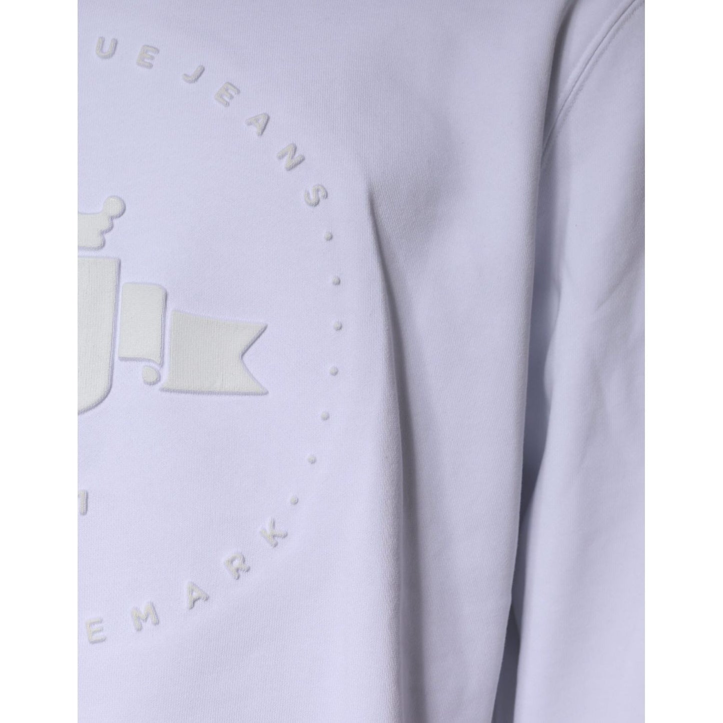 Replay White Embossed Logo Crew Neck Men Sweatshirt Sweater Replay