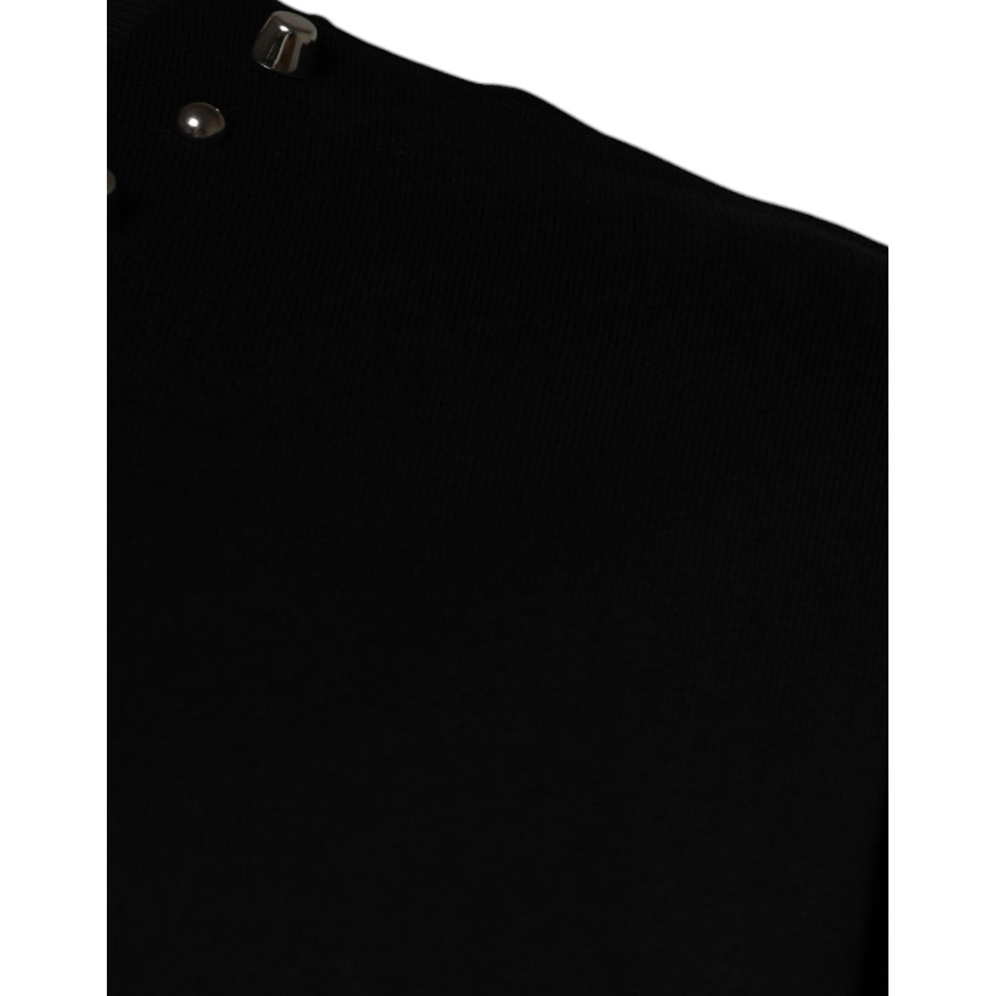 Dolce & Gabbana Black Logo Stud Pullover Sweatshirt Sweater