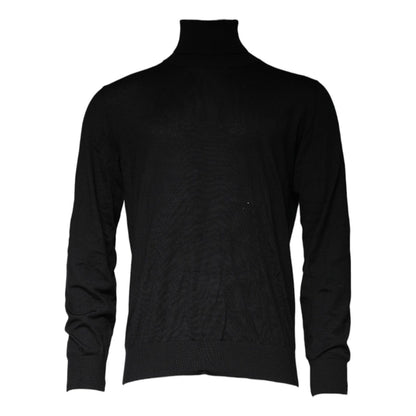 Dolce & Gabbana Black Long Sleeve Turtleneck Men Pullover Sweater