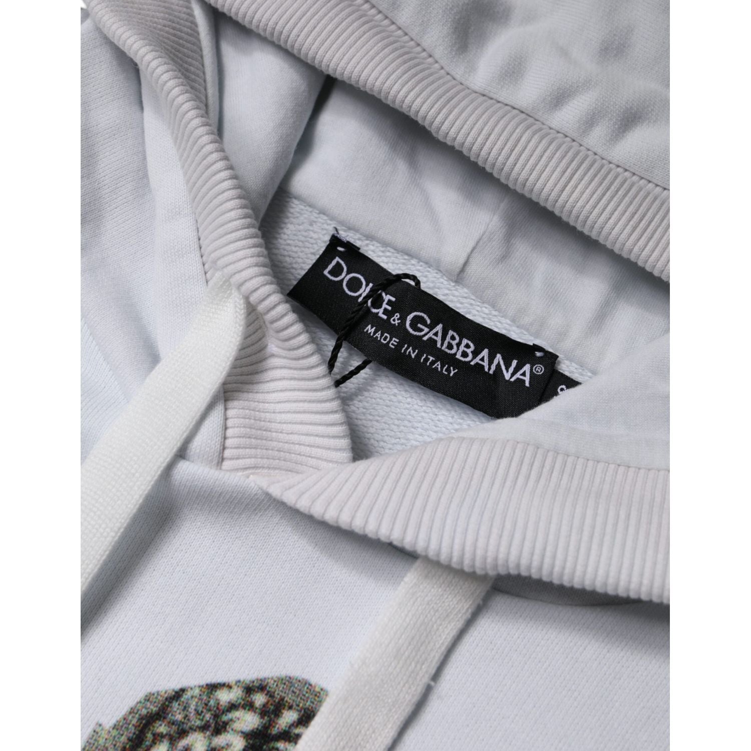 Dolce & Gabbana White Caesar Cotton Hooded Pullover Sweater