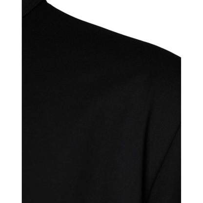Dolce & Gabbana Black Cotton Shorts Sleeves Crewneck T-shirt