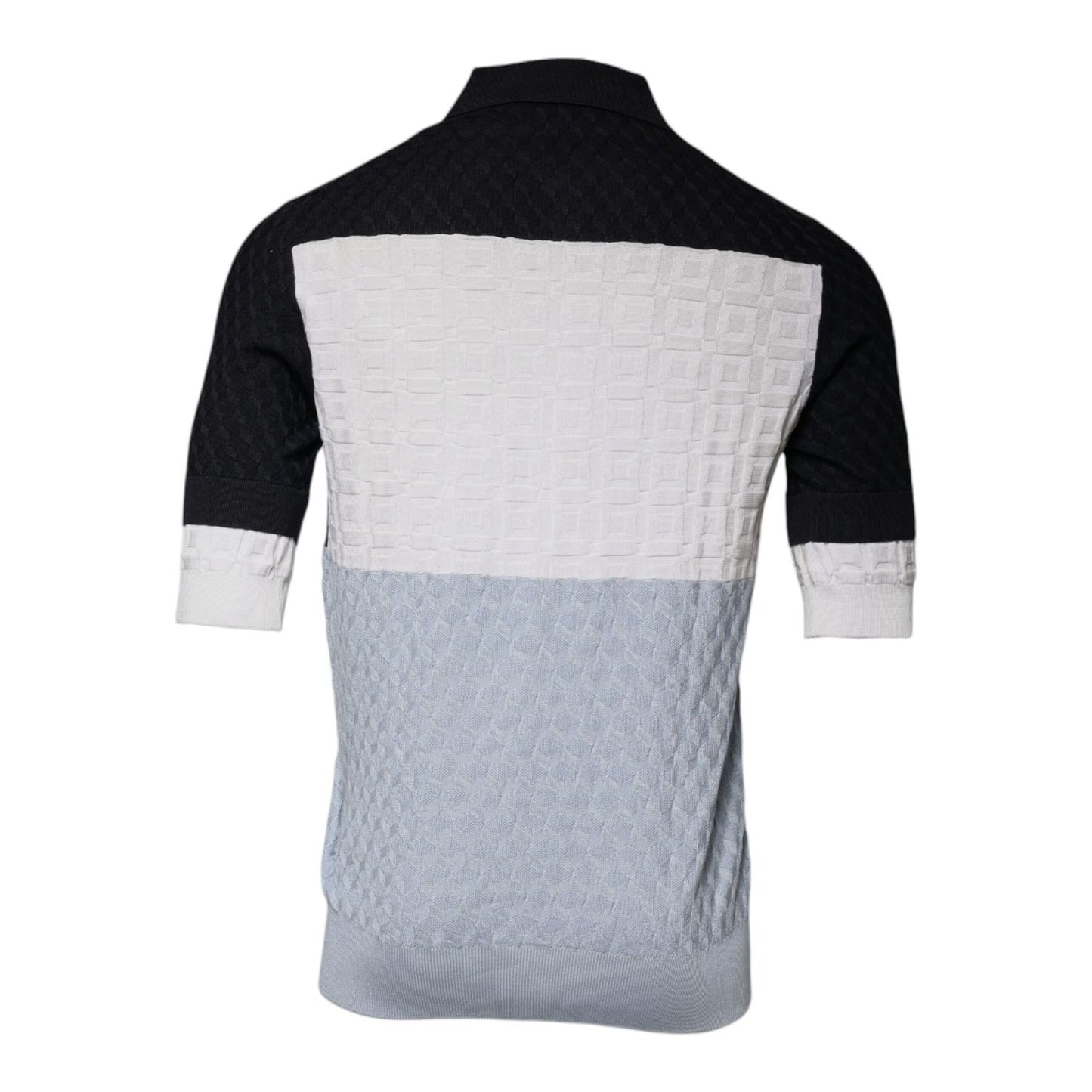 Dolce & Gabbana Multicolor Silk Button Down Collared T-shirt