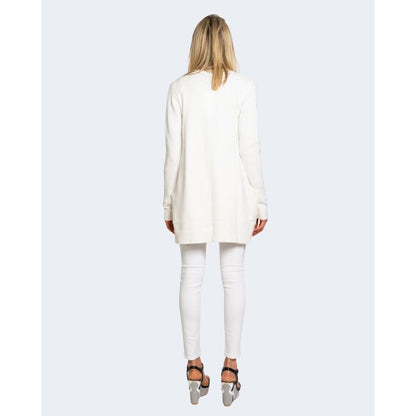 Vila Clothes White Viscose Cardigan Vila Clothes