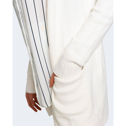 Vila Clothes White Viscose Cardigan Vila Clothes