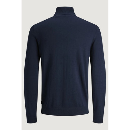 Jack Jones Blue Cotton Turtleneck Jack Jones