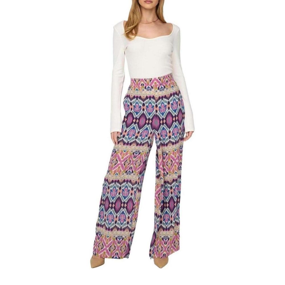 Only Multicolor Recycled Polyester Casual Pants 1728,71956299936,Casual Pants - Pants - Clothing,Clothing,IT44|L,Multicolor,New with tags,Only,Pants - Clothing,Women