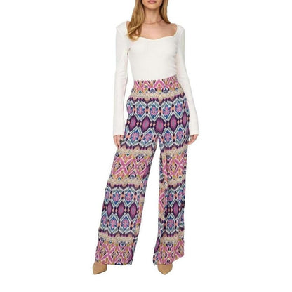 Only Multicolor Recycled Polyester Casual Pants 1728,71956299936,Casual Pants - Pants - Clothing,Clothing,IT44|L,Multicolor,New with tags,Only,Pants - Clothing,Women