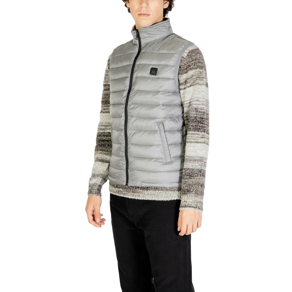 Gianni Lupo Gray Polyamide Sleveless Jacket