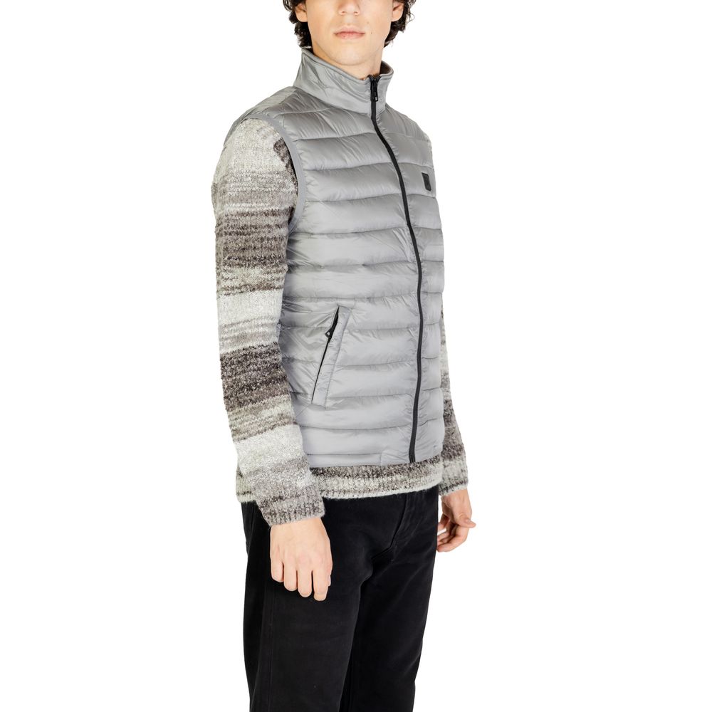 Gianni Lupo Gray Polyamide Sleveless Jacket