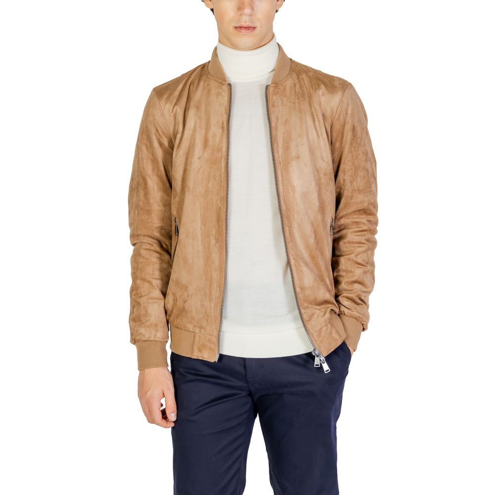 Gianni Lupo Beige Polyester Bomber 1728,71956299936,Beige,Bombers - Jackets & Coats - Clothing,Clothing,Gianni Lupo,IT46 | M,Jackets & Coats - Clothing,Men,New with tags