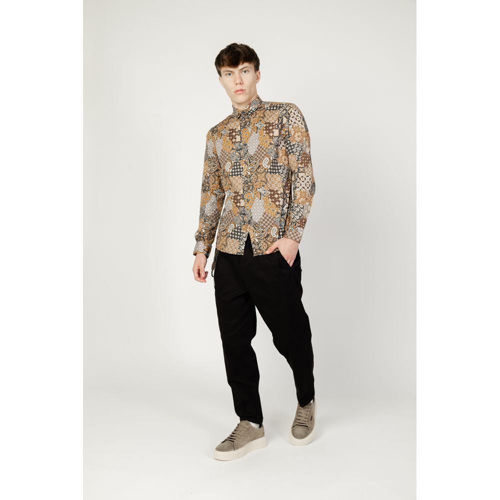 Gianni Lupo Beige Cotton Pattern Shirt 1728,71956299936,Beige,Clothing,Gianni Lupo,IT44 | S,Men,New with tags,Pattern - Shirts - Clothing,Shirts - Clothing