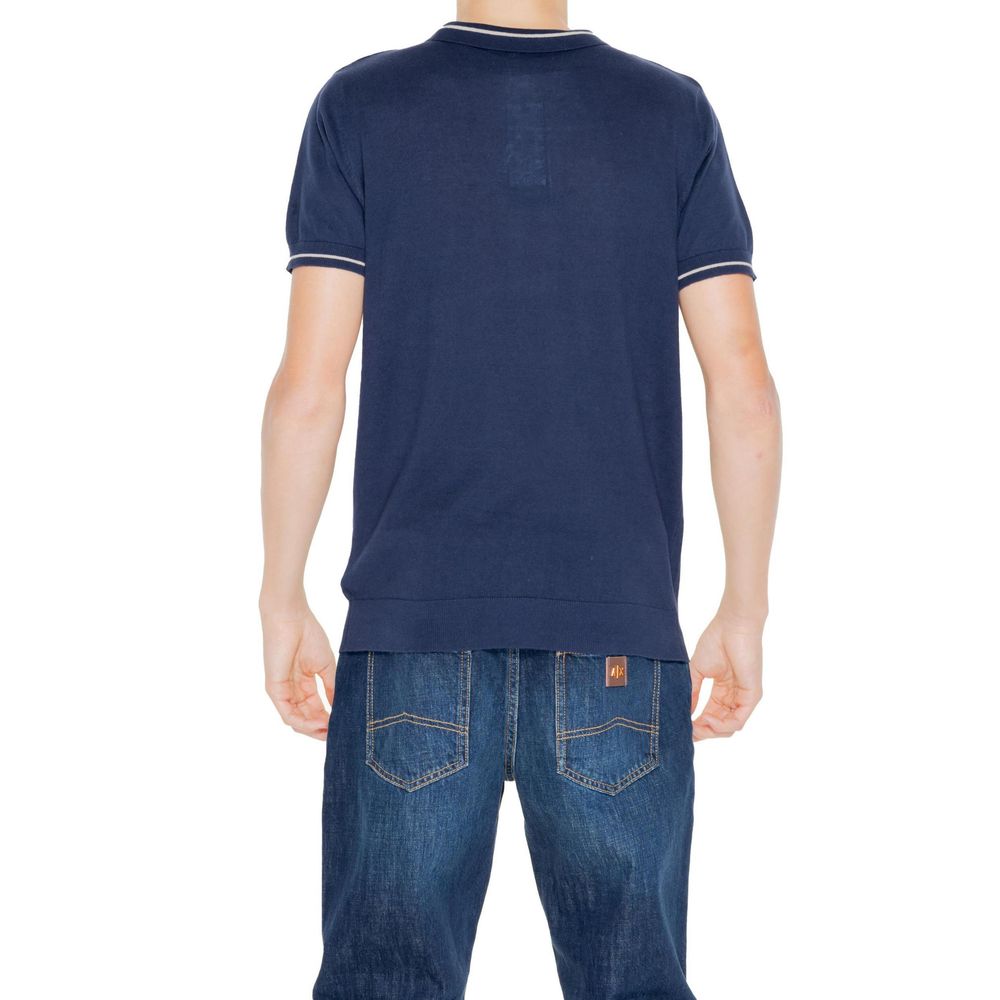 Hamaki-Ho Blue Cotton Shortsleeve Shirt 1728,71956299936,Blue,Clothing,Hamaki-Ho,IT52 | XL,Men,New with tags,Shirts - Clothing,Shortsleeve - Shirts - Clothing