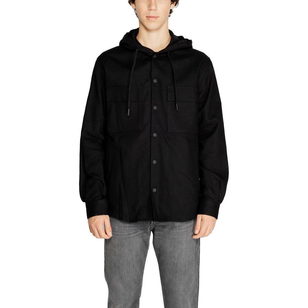 Antony Morato Black Cotton Shell Jacket Antony Morato