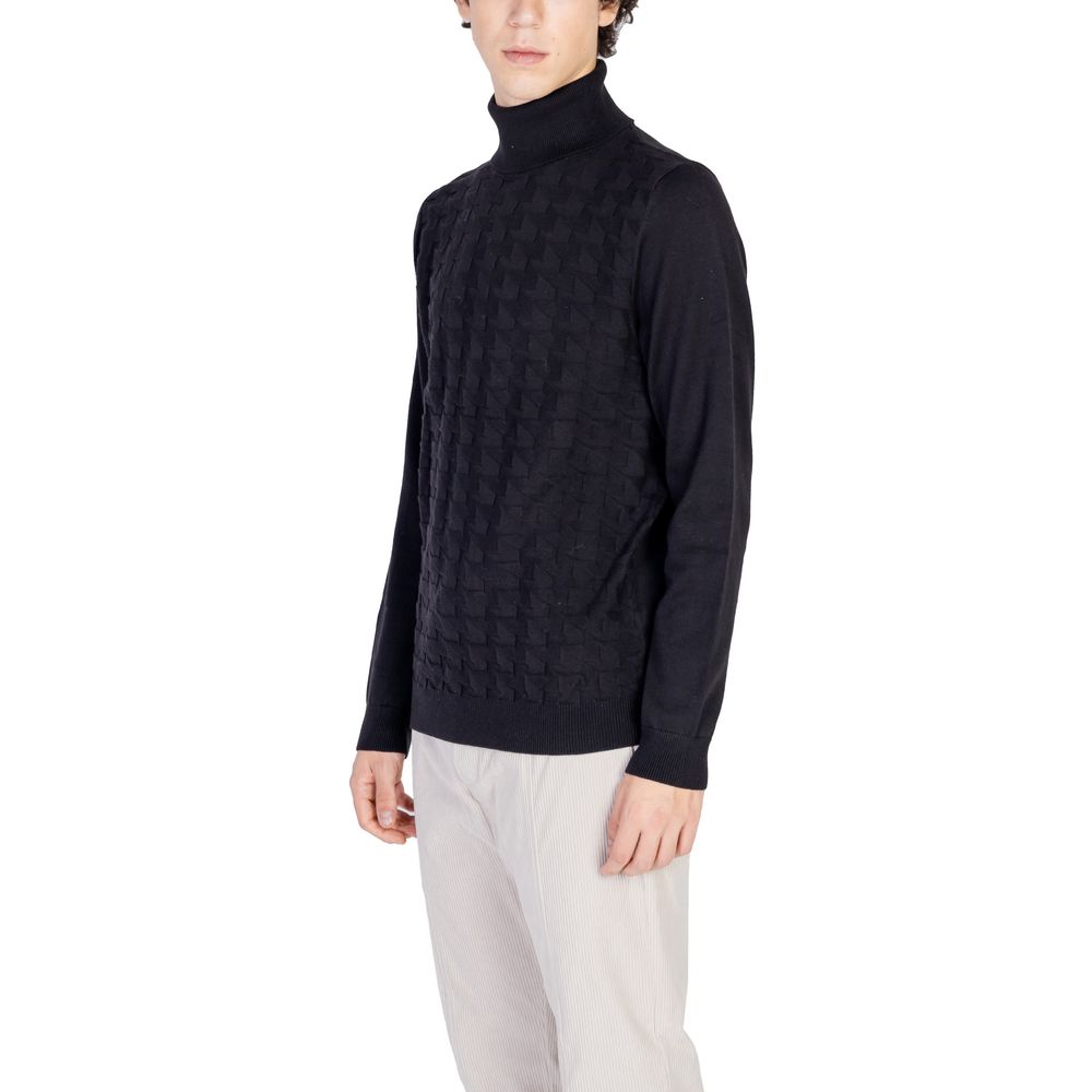 Antony Morato Black Cotton Turtleneck Antony Morato