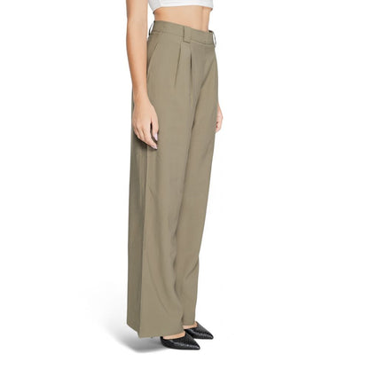 Morgan De Toi Green Cotton Casual Pants