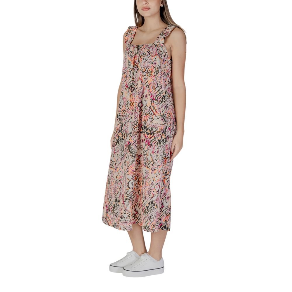 B.Young Multicolor Cotton Long Dress 1728,71956299936,B.Young,Clothing,Dresses - Clothing,IT36|XXS,Long - Dresses - Clothing,Multicolor,New with tags,Women