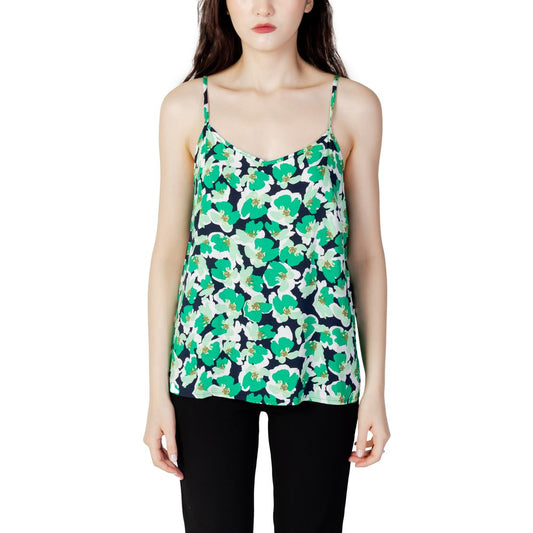 Jacqueline De Yong Green Cotton Tank Tops Jacqueline De Yong