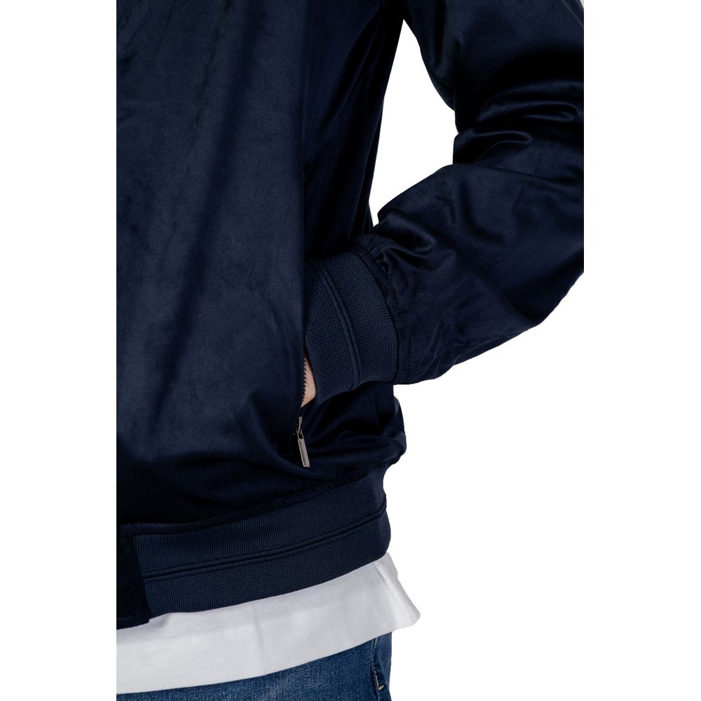 Hamaki-Ho Blue Polyester Bomber
