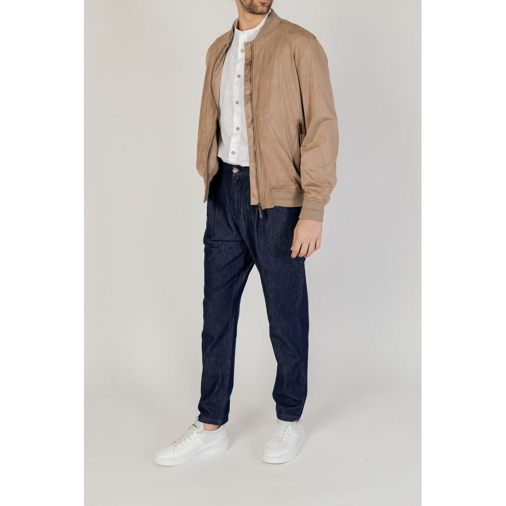 Hamaki-Ho Brown Polyester Bomber