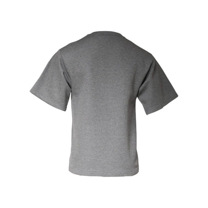 Dolce & Gabbana Gray Cotton Blend Embellished Tee T-shirt