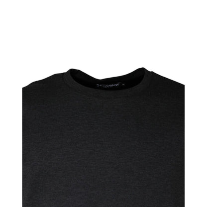 Dolce & Gabbana Dark Gray Camouflage Crew Neck T-shirt
