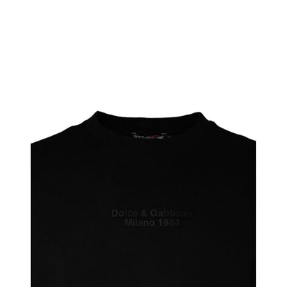 Dolce & Gabbana Black Leopard Cotton Short Sleeves T-shirt