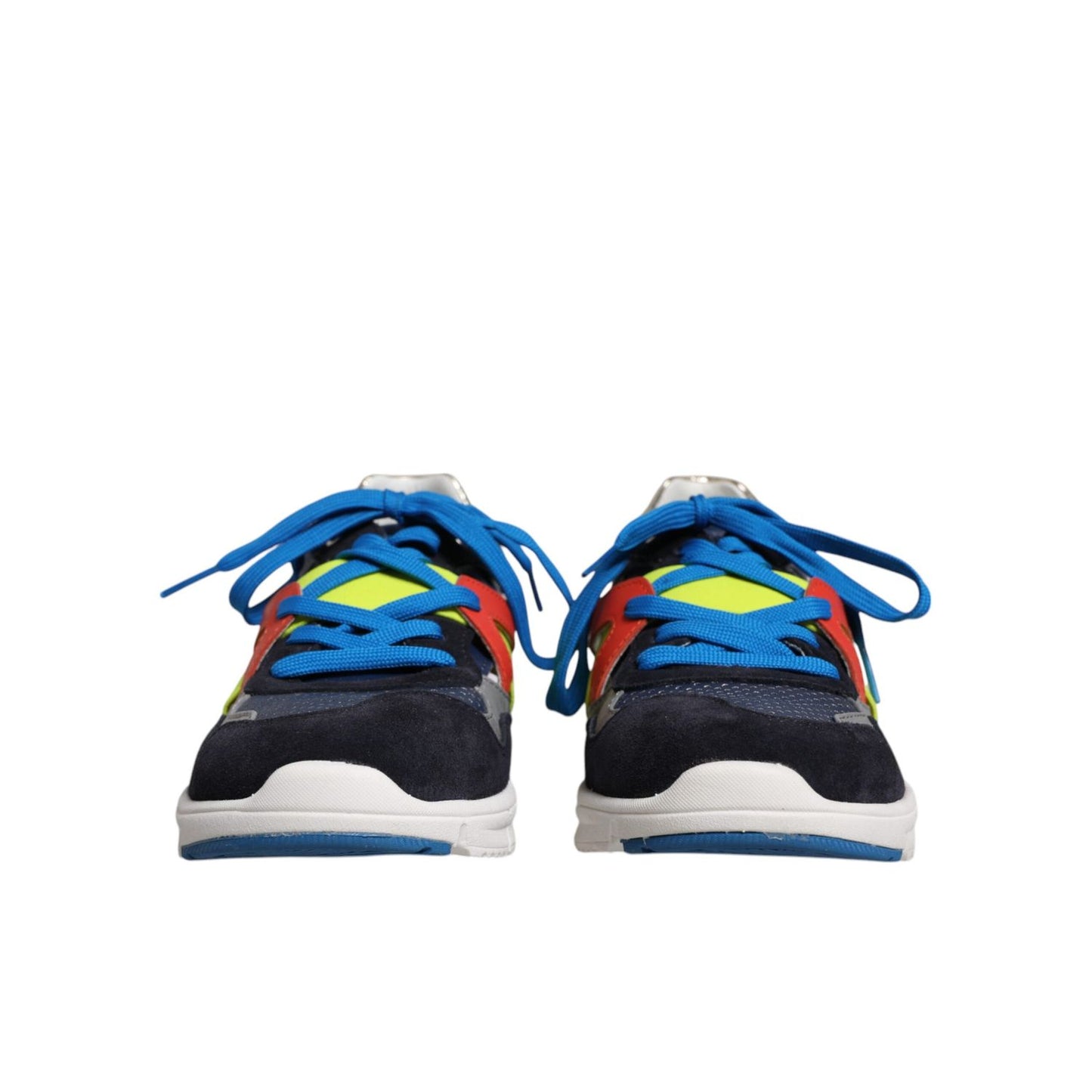 Dolce & Gabbana Multicolor Leather Suede Low Top Sneakers Shoes