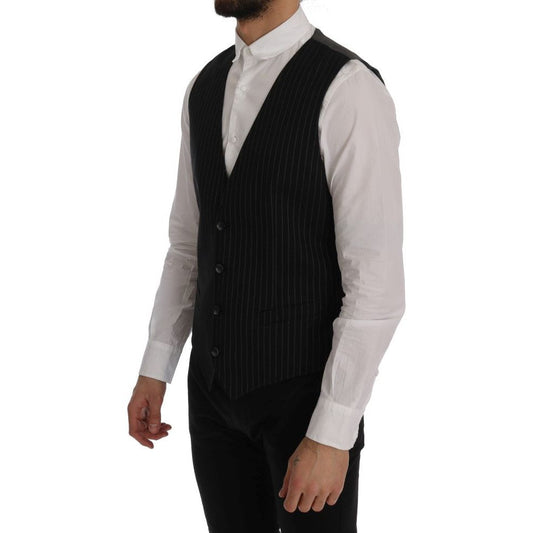 Dolce & GabbanaSleek Striped Waistcoat VestMcRichard Designer Brands£139.00