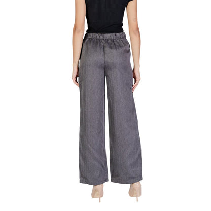 Jacqueline De Yong Gray Polyester Casual Pants Jacqueline De Yong