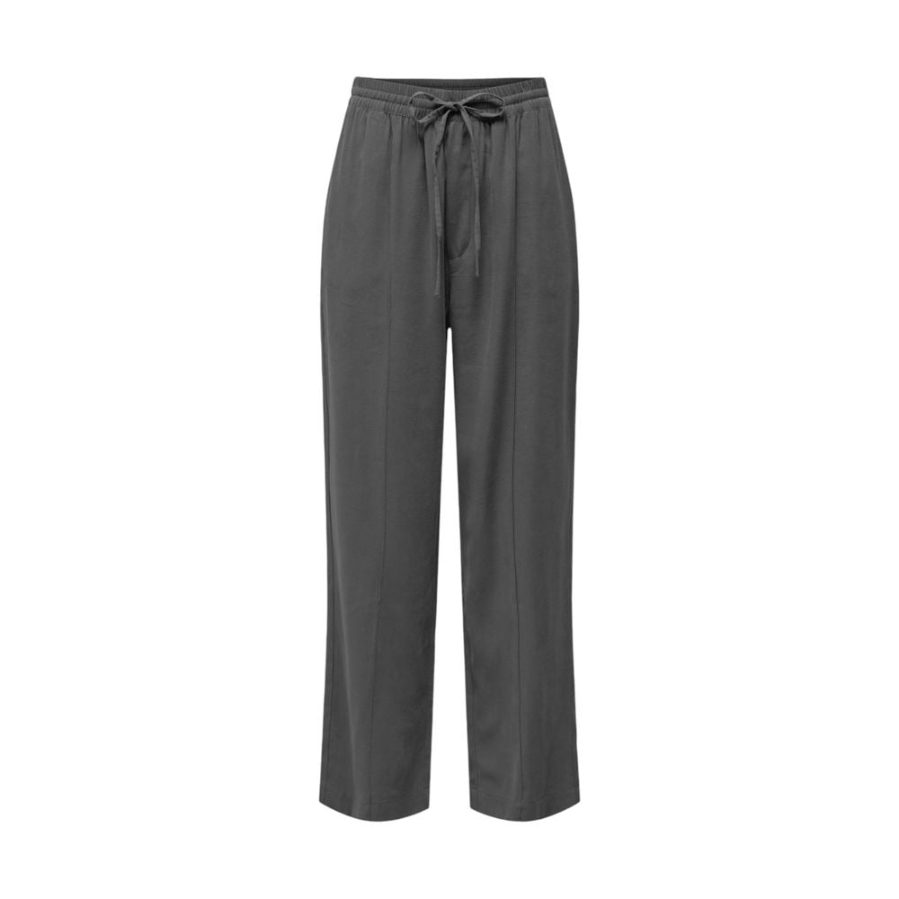 Jacqueline De Yong Gray Viscose Casual Pants Jacqueline De Yong