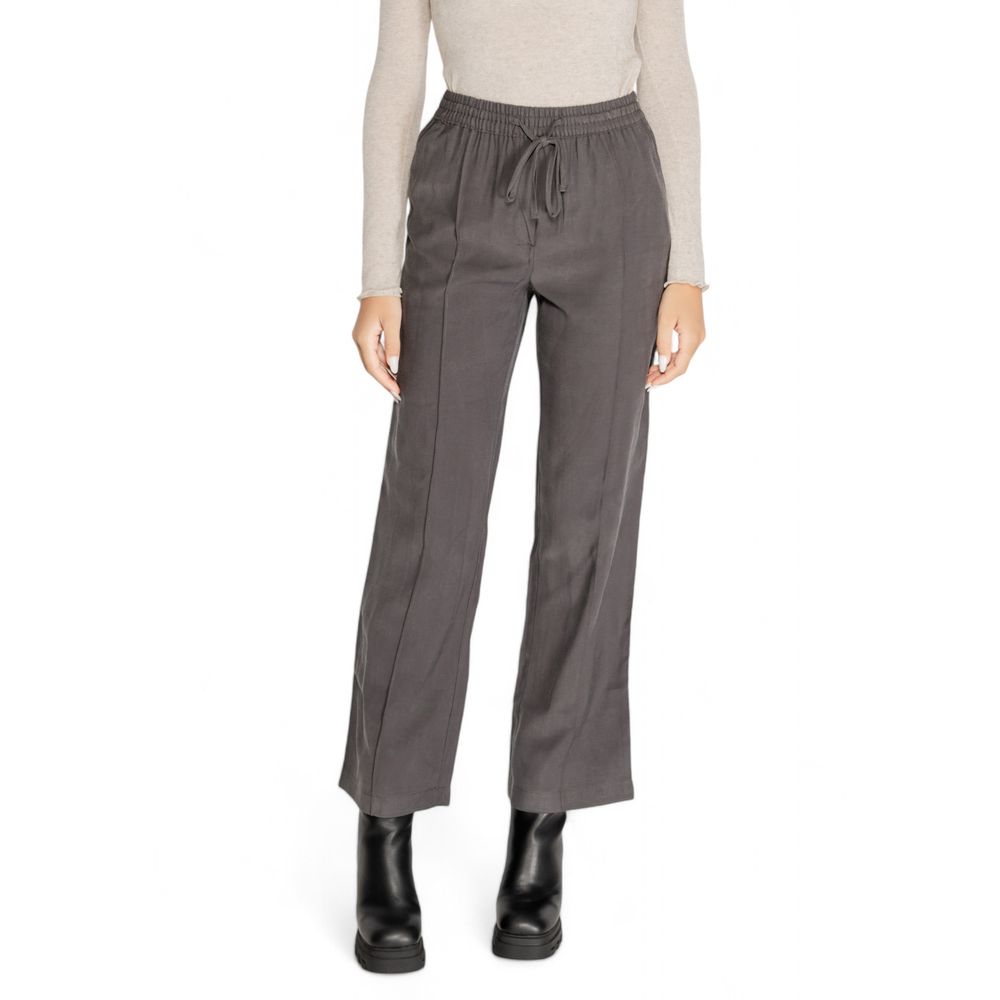 Jacqueline De Yong Gray Viscose Casual Pants Jacqueline De Yong