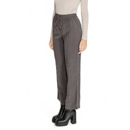 Jacqueline De Yong Gray Viscose Casual Pants Jacqueline De Yong